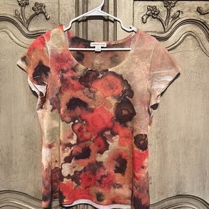 Coldwater Creek Floral Tee - M (10-12) Pre-owned Good condition